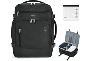 ECOHUB Easyjet Cabin Bag 45x36x20 Underseat Bag with Clear Toiletry Bag Travel Backpack Large Front Organizational Pocket Hand Luggage Recycled PET Eco Friendly Carry On Bag for Women & Men 30L Black