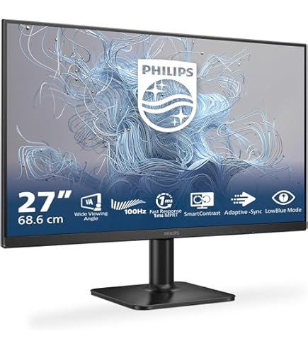Philips Écran incurvé 271E1SCA 68 cm (27 Pouces) (VGA, HDMI, Temps de