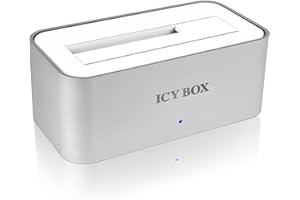 Icy Box IB-111StU3-WH Station d'accueil pour Disque Dur 2.5" et 3.5'' SATA USB 3.0