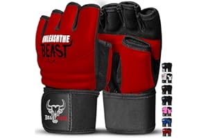 BEAST RAGE Gants de karaté Taekwondo pour Hommes et Femmes, Gants d'entraînement de Boxe MMA Kickboxing Sparring Martial Arts Gloves - Training Light Workouts,Muay Thai,Karav MAGA