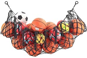 JYSILIYH Sport boll förvaringsnät, hängande korg organiseringsnät för basket, volleybollar fotboll, sportutrustning organiser