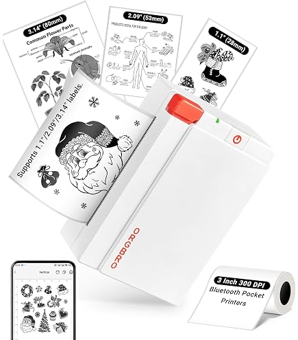 Imprimante Étiquettes Thermique ETROBOT - Mini Étiqueteuse Bluetooth Portable