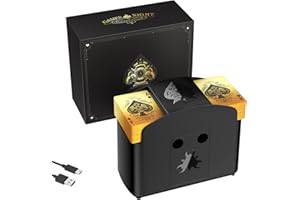 Ni-SHEN Mixer per carte completamente automatico a 4 mazzi, mixer elettrico alimentato a batteria, shuffle per carte da gioco ONU, poker, fase 10, Skip-BO, Blackjack