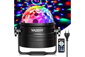 YAZEKY Światła Dyskotekowe Do Domu, Dźwięk Z Zdalnego Sterowania, Dyskoteka Ball 7 RGB Kolorowanie 3 tryby, Klub nocny, Światła Domowe, KTV, DJ, Impreza, Bar((1szt)