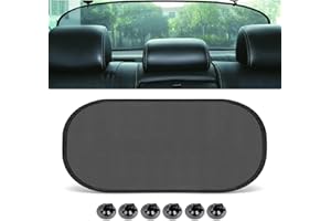 LANZLC Pare Soleil Voiture Arriere,Pare Soleil Voiture Bébé,Pare Soleil Voiture,Protection UV,avec 6 Ventouse,Sac de Rangement fourni,100 x 50 cm