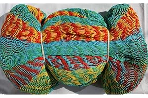MacaMex Ma de 00220 Hamac, Filet Hamac Mexicain Double Hamac 2 Personnes 220 kg, 410 x 200 x 150 cm, Multicolore