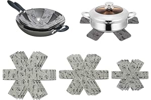 YQBFTC Lot de 9 Protections de poêle, 3 Tailles Protection Casserole Protege 38/36/26 cm Poele Protection Casseroles Protection Poele pour séparer Les casseroles et Les poêles(Gris)
