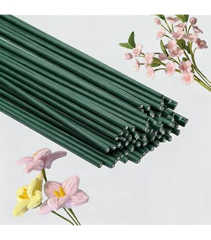 50 Bloemstengeldraden – 30 Cm, PVC-gecoat, Flexibel, Perfect Voor DIY-boeketten En Bruiloftscreaties