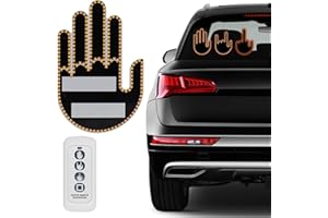 TENATU Luce da Dito Dell'auto con Telecomando, Accessori Auto Divertenti, LED Gadget Auto, segnali di rabbia stradale, accessori per auto per uomini e donne