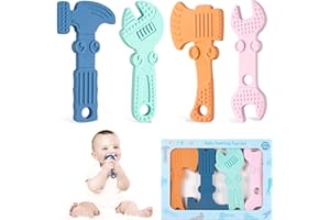 TYRY.HU Anneaux de Dentition pour Bébé Jouet de Dentition en Silicone sans BPA de Qualité Alimentaire pour Garçons et Filles(B)