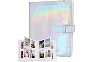 AUEZONA Album Fotos con 256 Bolsillo, Compatible con Fujifilm Instax Mini 7s 8 9 11 25 26 50s 70/Polaroid Snap PIC-300 / HP Sprocket / Kodak Cámara Instantánea Álbum de Fotos para Películas de 3 Pulgadas