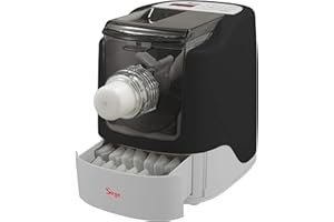 Sirge Macchina Per La Pasta Serie BUONA - 13 Trafile incluse con Impasto, Riposo dell'impasto ed Estrusione trafilata Automatica, miscelazione perfetta della farina con gli ingredienti, Nero/Grigio