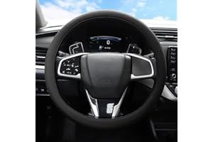 DEEDLITE Protezione Volante Pinauto, Pinauto Coprivolante in Silicone Antiscivolo per Auto Universale, Accessori Interni per Volanti da 32 a 40 cm, Nero