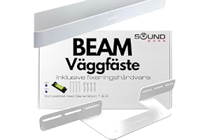 Sound Bass Soundbar Fäste för Sonos Beam Gen 1 & 2 Endast, Vitt
