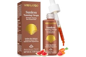 WRFAATGO Sunless Tanning Drops to Drink, Oral Tanning Drops, Drinkable Tanning Supplement with Natural Ingredients to Boost Melanin Naturally, for a Bronzing Glow without Sun Damage, 60 ml (1 PC)
