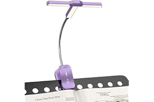 Glocusent Innovativa Luce per Lettura Libri a Letto Tre Teste, 3 Colori 5 Livelli di Luminosità,1000 mAh Lampada da Lettura con Timer da 30 Minuti,10-100 Ore,Perfetta per Amanti dei Libri