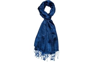 LORENZO CANA Foulard pour l`homme – écharpe paisley avec les mesures de 70 x 180 cm - attrayant et très agréable à porter dans le printemps et l´été – en bleu roi outremer