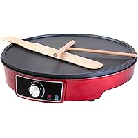 Crêpes Maker 2800W Mit 40cm Antihaftbeschichteter Platte | Profi Crêpes-Eisen Für Pancakes & Burritos