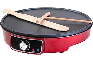 Gadgy® Crêpière Électrique 1000W – Plaque Antiadhésive Ø30 cm – Température Réglable – Râteau et Spatule Inclus – Appareil à Crêpes, Pancakes, Omelettes, Blinis et Plus