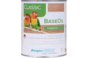 Berger-Seidle Aceite base, impregnación profunda, 1 litro, para el jardín y suelos de madera (sin color)