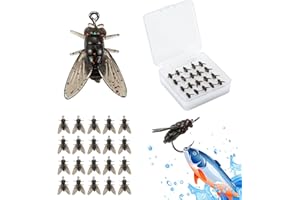 YOUKLY Fly Fishing Flies, 20PCS Fly Fishing Lures Kit with Box, 2024 NEW Fly Fishing Accessories for Wet and Dry Flies, Fly Fishing for Trout Bass Salmon