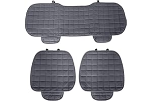 Rebeca Shop - Housse de siège de Voiture Universelle 3 pièces, Protection de siège 2 Avant et 1 arrière, Gris, Protection Confort pour Le Coussin intérieur de la Voiture