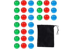 TOYANDONA 30 Stück Bunte Plastikbälle Mini-Spielbälle Quetschsichere Grubenbälle Spielzeug Verdickt Mathe Lernen Lehrbälle für Kleinkinder Kinder Spielen Zelte Tunnel (15Mm)