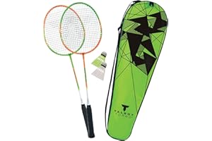 Talbot-Torro Badminton-set 2-attacker, 2 racketar, 2 fjäderbollar, i högkvalitativ väska, olika färger valbara