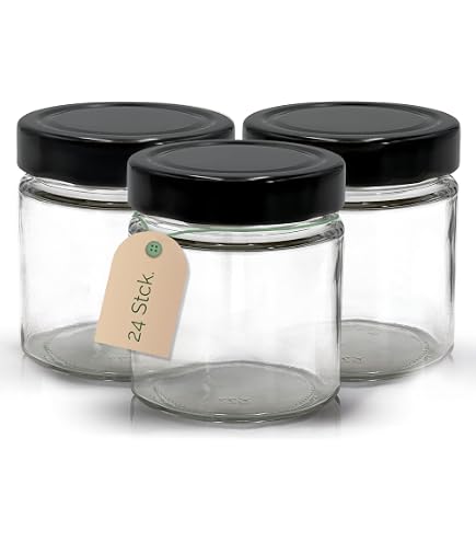 96 HONIGGLAS DEEP Twist-Off Gläser 250g – Im Karton Mit Goldenem Metalldeckel, Feinkostglas