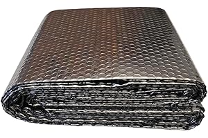 The Stove Wizard Foil Insulation Folded 5m x 60cm Radiator Reflector Panels for Floor Roof Wall and Ceiling Heat and Vapour Barrier Energy Saving Bubble Foil Wrap