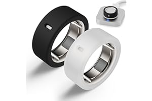 Snyeest Coque compatible avec Oura Ring 4/Ring Gen 3, coque de protection en silicone anti-rayures élastique pour femme et homme - Noir + + transparent - M pour 8/9/10/11