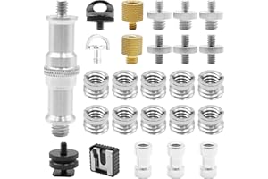 WYYFXY® 26 Stück Kamera Schraube, Gewindeadapter 1/4" auf 3/8" Gewindeschraube Kamera Stativ Adapter Schrauben für Kamera, Stativ, Blitzlicht, Einbeinstativ