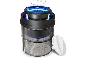 VEGREM Lampara Antimosquitos, 6W Antimosquitos Electrico, Mata Mosquitos Electrico para el Hogar de Interior, 6W Matamoscas Electrico Anti Mosquitos, 365nm UV Lámpara Antimosquitos Exterior, Negro