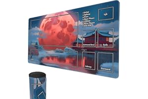 SMATCAMP MTG Spielmatte, 60x35cm Spielmatte für TCG MTG Kartenspielmatte, genähte Kanten, MTG Spielmatte mit Zonen, Glatte Gummioberfläche, Kampfspielmatte