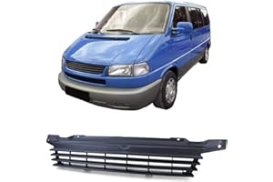 ‎CARPARTS-ONLINE Sport Kühlergrill ohne Emblem Schwarz für VW Bus Caravelle Multivan T4 96-03