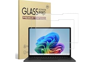 Gerutek [Lot de 2 Verre Trempé pour Microsoft Surface Laptop 7 13,8 Pouces (AIPC 2024), 9H Dureté, Haute Définition, Anti Rayures, Sans Bulles, 2.5D Film Protection Écran pour Surface Laptop 7 13.8"