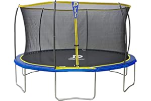 STARFLEX Trampoline Jump Power Extérieur Enfant - Diamètre 183/305/370/430 cm, Cadre sans Soudure, Filet de Sécurité, Connecteur Breveté, Montage/Démontage Rapide