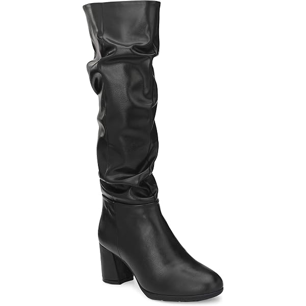 DREAM PAIRS Women's Wide Calf Knee High Boots - Slouchy Winter Boots With Faux Fur