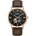 Bulova Men's American Clipper Automatic Strap Watch, Open Aperture