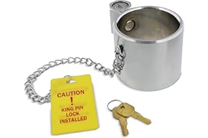 BISupply Bob's Industrial Supply Semi Trailer King Pin Lock - Anti Theft 5th Wheel Hitch Locking Pin Kingpin Hitch Lock for RVs or Trailers