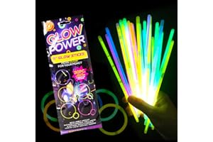 NAVOYS 30 Piece Set of Glow Sticks - Assorted Brightly Coloured Party Sticks for Adults and Children, Neon UV Accessories, 20.3cm / 8", Glow in the Dark Lights, Party Games (30 Pieces, 8'' Glow Sticks)