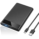 POSUGEAR Case Hard Disk 2.5", 6Gbps USB 3.1 Gen 2 Case SSD 2.5 per SATA III 7mm/9.5mm SSD HDD, Supporto UASP/TRIM & Nessuno S