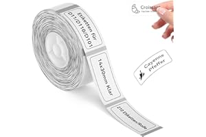 ‎NIIMBOT NIIMBOT Etiketten für D110 D11 D101 Etikettendrucker, 14 x 30 mm 210 Etiketten/Rolle, 1 Rolle Selbstklebender Etikettenband Aufkleber Etikettenband für Zuhause, Büro, Schule, Transparent