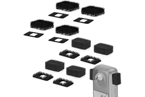 YOUSHARES Bonnette Micro Anti Vent, Mousse Micro en Fourrure Anti Pop, Filtre Anti-Pop Compatible avec Caméra d'action Insta360 X4、Insta360 X3 pour Sport, Voyage (4 Mousse+ 4 Fourrure)