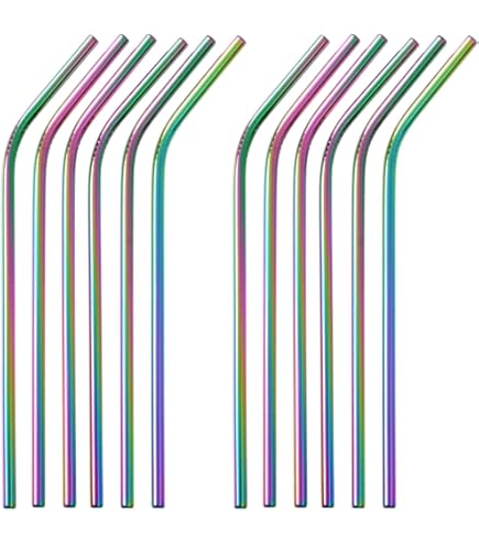 Pailles Avec Brosse Nettoyage 6 Pailles Réutilisables Inox 304 - Droites Et Courbées Avec Brosse De Nettoyage - Pour Boissons Chaudes Et Froides Paille Inox Takit