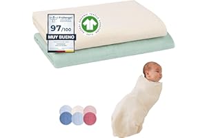 FURORA BABY Flora Furora Muselinas Bebe Algodon 120x120 (Muy Suaves - organico ecologico Gots + Oeko Tex 100 - Barra de Lavado a 60°) Muselinas Bebe Grandes, Gasas Bebe Recién Nacido, Toallas muselinas Mantas