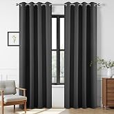 Joydeco Karartma Perdeleri 172 cm Uzunluk 2 Panel Seti, Isı Yalıtımlı Uzun Perde ve Perdeler 2 Burg, Oturma Odası Yatak Odası