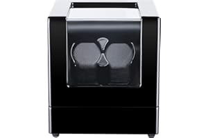 Kalawen Latest Double Watch Winder Box, Mute Japanese Motor, Dual Automatic Watches Winder Rotation Storage Case Display Box for Automatic Mechanical Watches