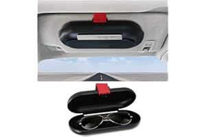 seOSTO Porta Occhiali per Auto, Custodia per Occhiali, Scatola per Occhiali da Sole per Auto Universale con Magnete e Porta Carte, Multifunzione Scatola per Organizer per Aletta Parasole