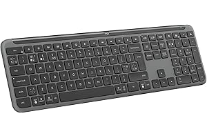 Logitech Signature Slim K950 Wireless Keyboard, Sleek Design, Switch Typing Between Devices, Quiet Typing, Bluetooth, Multi-OS, Windows, Mac, Chrome, QWERTY UK Layout, Graphite